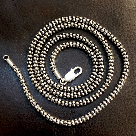 SILPADA Sterling Silver Popcorn Necklace 30 inches - Picture 4 of 11